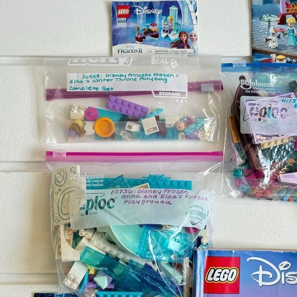 Lego Frozen & Frozen II Lot - 8 Sets With Minifigures & Manuals Olaf Anna Elsa